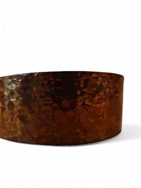 Hammered Copper Cuff Bracelet - Warm Copper Tone